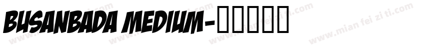 BusanBada Medium字体转换